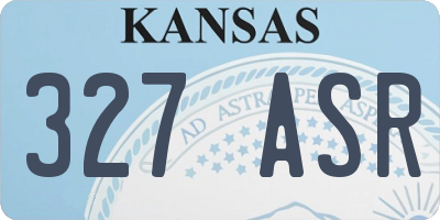 KS license plate 327ASR