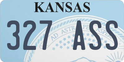 KS license plate 327ASS