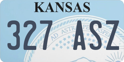KS license plate 327ASZ