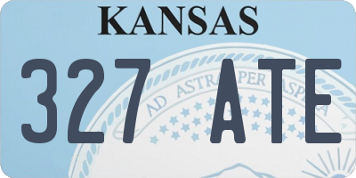 KS license plate 327ATE