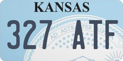 KS license plate 327ATF