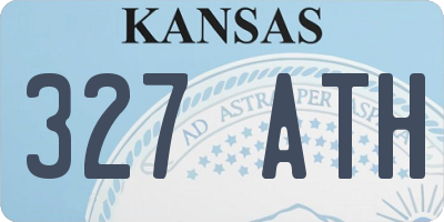 KS license plate 327ATH
