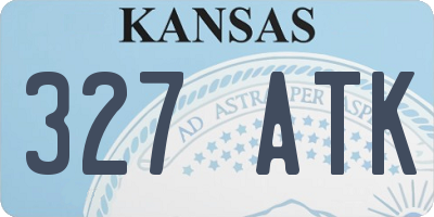 KS license plate 327ATK