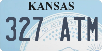 KS license plate 327ATM