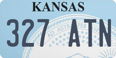 KS license plate 327ATN