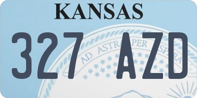 KS license plate 327AZD