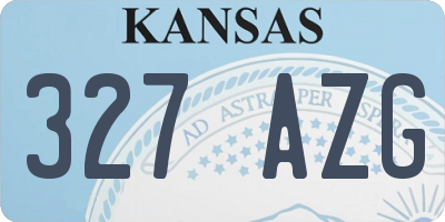 KS license plate 327AZG