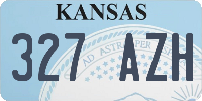 KS license plate 327AZH
