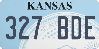 KS license plate 327BDE