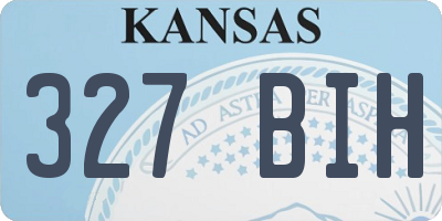 KS license plate 327BIH