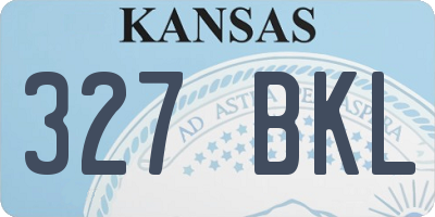 KS license plate 327BKL