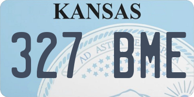 KS license plate 327BME