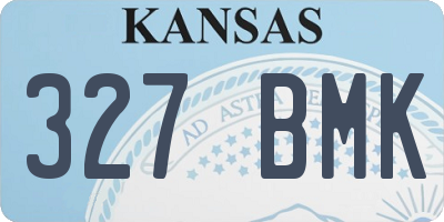KS license plate 327BMK