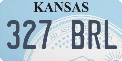 KS license plate 327BRL