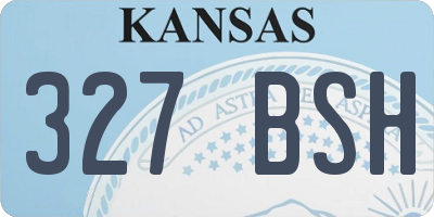 KS license plate 327BSH