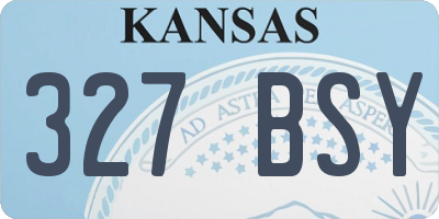 KS license plate 327BSY
