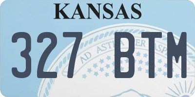 KS license plate 327BTM