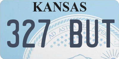 KS license plate 327BUT