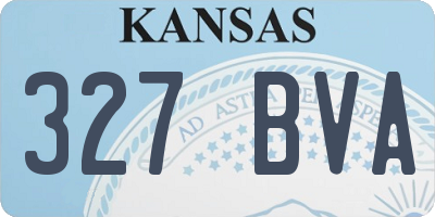 KS license plate 327BVA