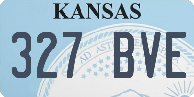 KS license plate 327BVE