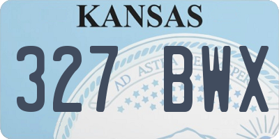 KS license plate 327BWX