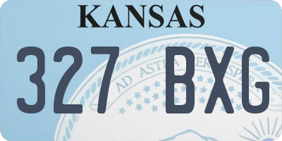 KS license plate 327BXG