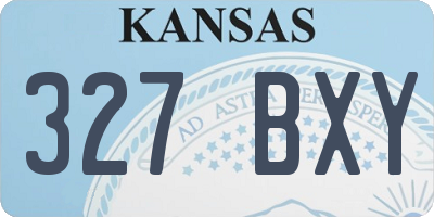 KS license plate 327BXY