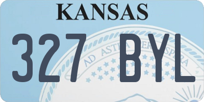 KS license plate 327BYL
