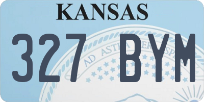 KS license plate 327BYM