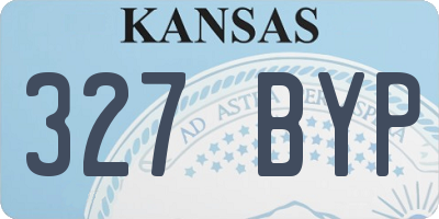 KS license plate 327BYP
