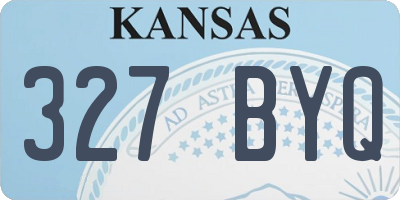 KS license plate 327BYQ