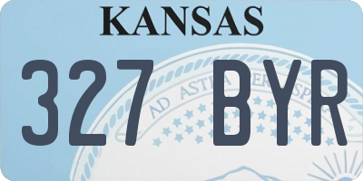 KS license plate 327BYR