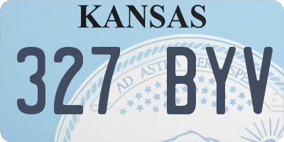 KS license plate 327BYV