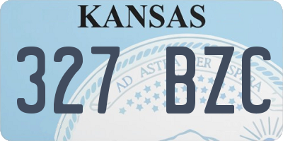 KS license plate 327BZC