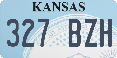KS license plate 327BZH