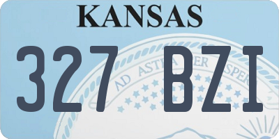 KS license plate 327BZI
