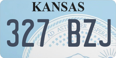KS license plate 327BZJ