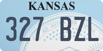 KS license plate 327BZL