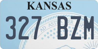 KS license plate 327BZM