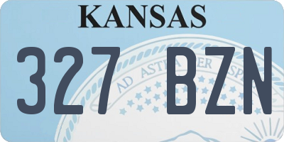 KS license plate 327BZN