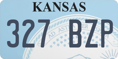 KS license plate 327BZP