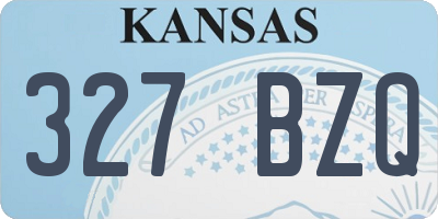KS license plate 327BZQ