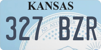KS license plate 327BZR
