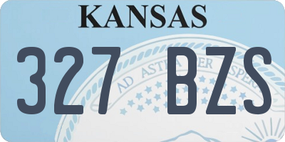 KS license plate 327BZS
