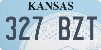 KS license plate 327BZT
