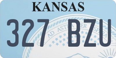 KS license plate 327BZU