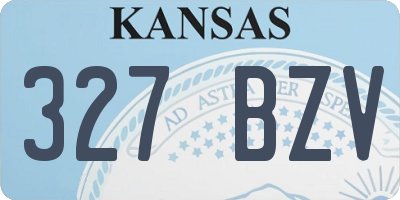 KS license plate 327BZV