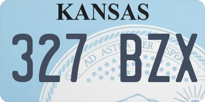 KS license plate 327BZX