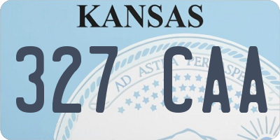 KS license plate 327CAA