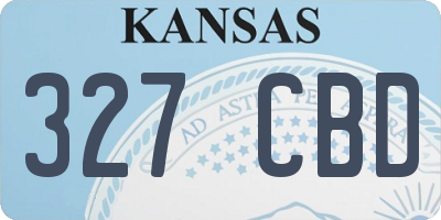 KS license plate 327CBD